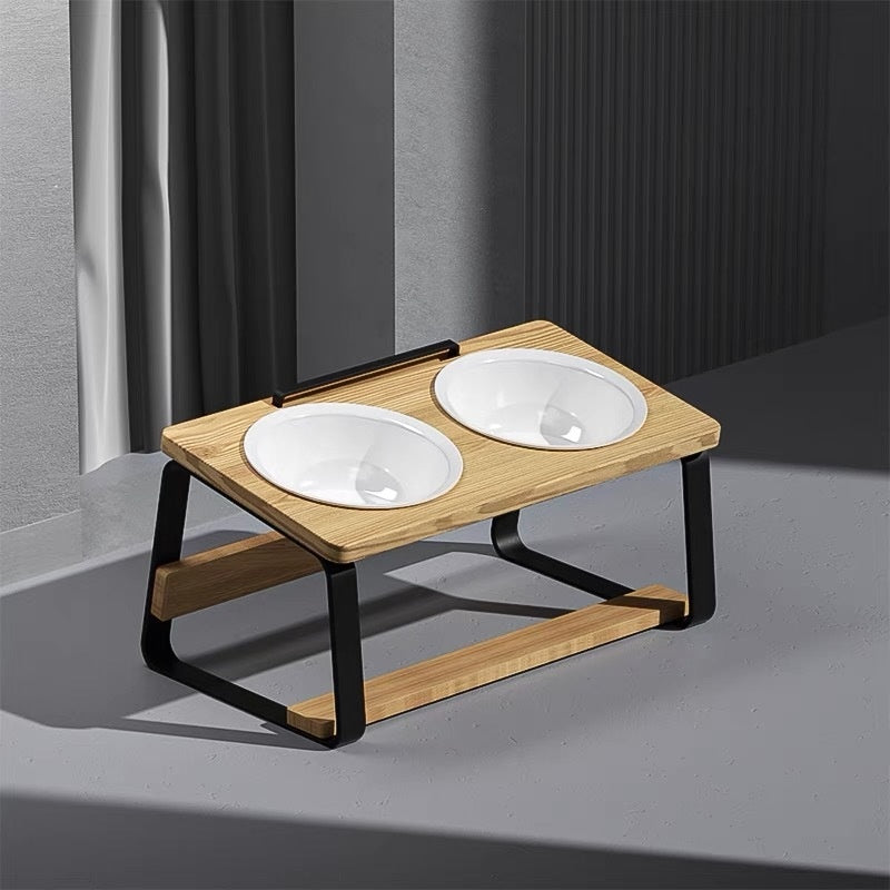 Ceramic Double Pet Feeding Bowl