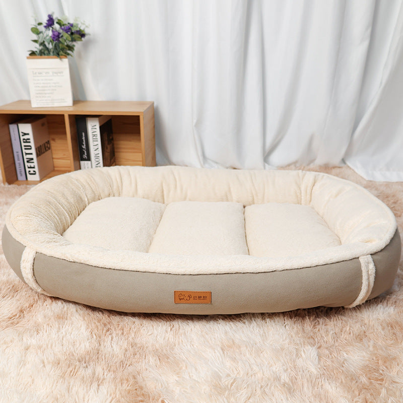 Dog Mat Pet Bed Linen Round Nest
