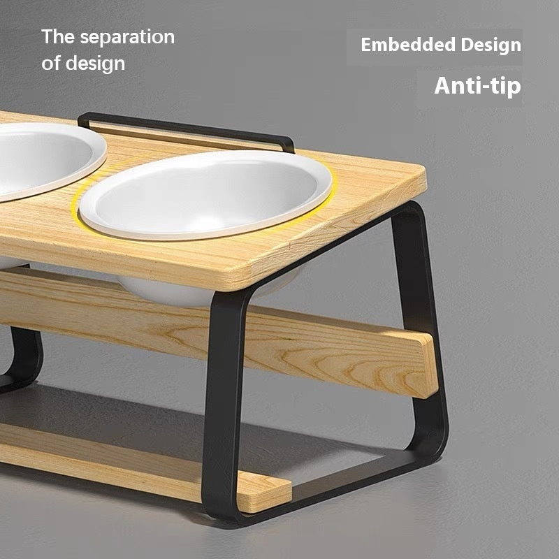 Ceramic Double Pet Feeding Bowl