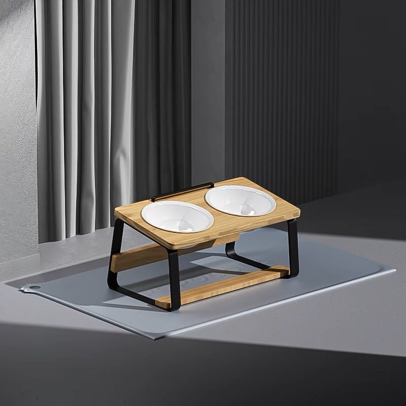 Ceramic Double Pet Feeding Bowl