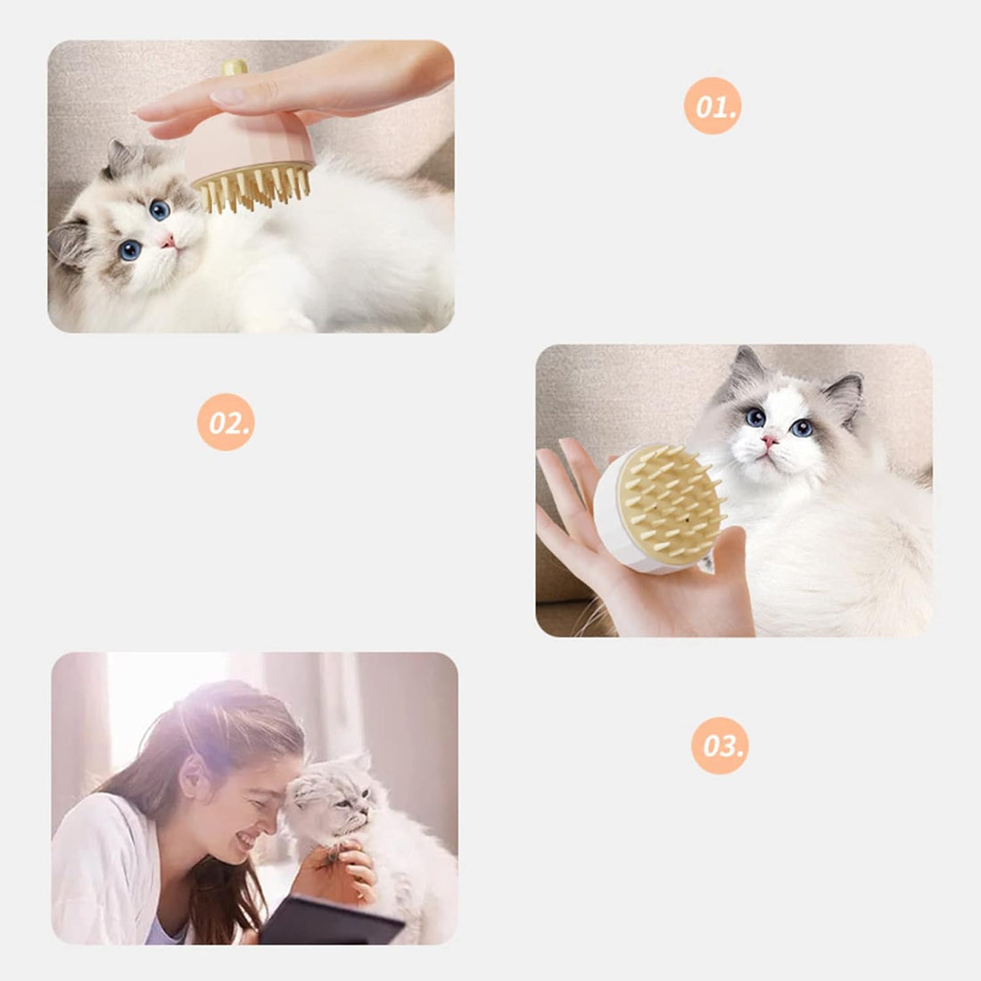 Pet Shampoo Grooming Brush