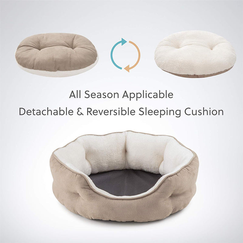 Soft Round Bed Sofa Blankets Dog Kennel