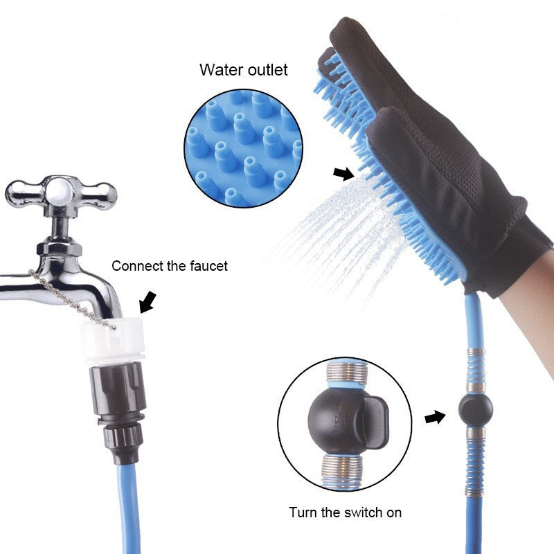 Pet Shower Five-fingered Bath Glove